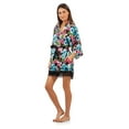 thumbnail image 2 of Ashford & Brooks Women's Satin Kimono Bridesmaid Short Robe - Silky Bathrobe with Pockets, 2 of 5
