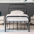 thumbnail image 4 of Fulljojor Steel Platform Bed Metal Platform Twin Bed Frames with Headboard, 4 of 7