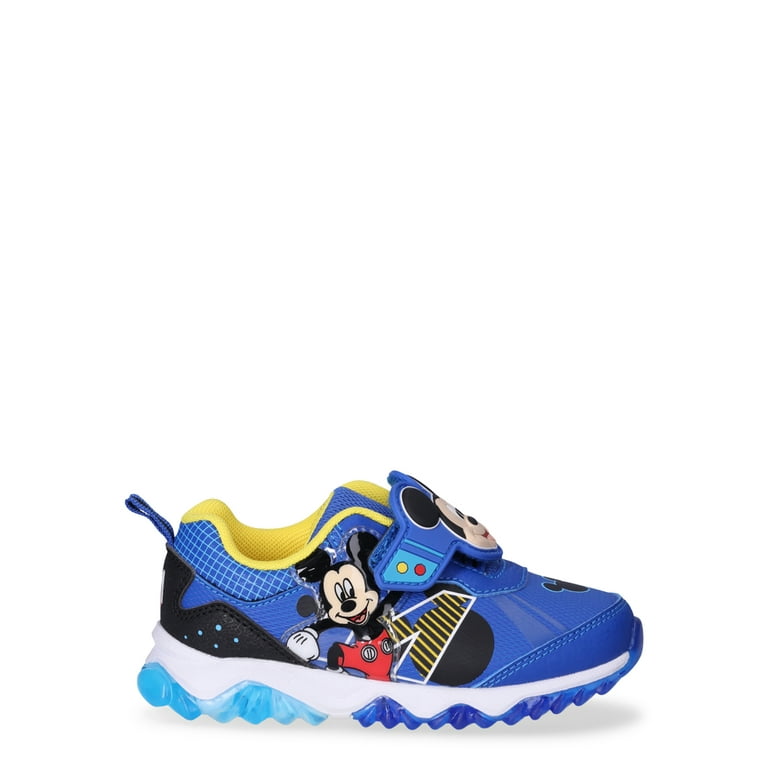 Mickey Mouse Toddler Boy Light Up Slip On Sneakers Sizes 5 12
