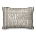 thumbnail image 2 of Creative Products Porch Rules on Gray 14x20 Indoor / Outdoor Pillow, 2 of 3