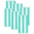 thumbnail image 5 of Superior Cabana Striped 6-Piece Oversized Cotton Beach Towel Set, Mint, 5 of 8