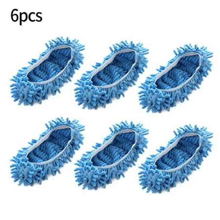 

6 X Dust Floor Cleaning Slippers Shoes Mop House Clean Shoe Cover Multifuncti