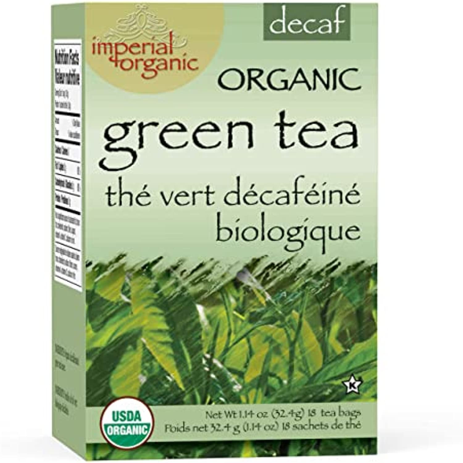 Uncle Lees Tea Organic Imperial Decaffeinated Green Tea 18 Bags
