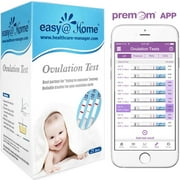 Easy@Home 25 Ovulation Test Kit, Simplest Ovulation and Period Tracking, Powered by Premom Ovulation Predictor iOS and Android App, 25 LH Tests
