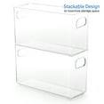 thumbnail image 4 of EatEx 1 Pack Clear Plastic Storage Organizer Bin with Handles - Stackable Bin Tray for Home, Classroom, Playroom, Studio - Great Bin for Crafts, Art, Brushes, Paint, Sewing Supplies, 4 of 7