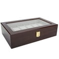 thumbnail image 2 of Watch Display Box12 Grids Wood Watch Wrist Watches Organizer Wood Watch Display Box Ultimate Reliability, 2 of 4