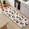thumbnail image 5 of White Chicken Orange Flower Pattern Kitchen Rug Mat,Kitchen Runner Rugs Non Skid Washable,Decorative Kitchen Floor Mats for Kitchen,Sink,Laundry,17"x47.2", 5 of 7