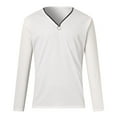 thumbnail image 4 of Vedolay Long Sleeve T Shirts for Men Casual Solid Color Tops Loose Shirts White,2XL, 4 of 5