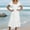 White, variant on TIANZEN Women's Casual Dress Square Neck Short Sleeve Flowy Summer Dress With Puff Sleeves And Cutout Details For Daily Party Long Dresses with Sleeves Teen Summer Dresses Form Fitting Dress