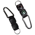 thumbnail image 1 of Flmtop Outdoor Camping Hiking Survival Buckle Keychain Compass Thermometer Carabiner, 1 of 6