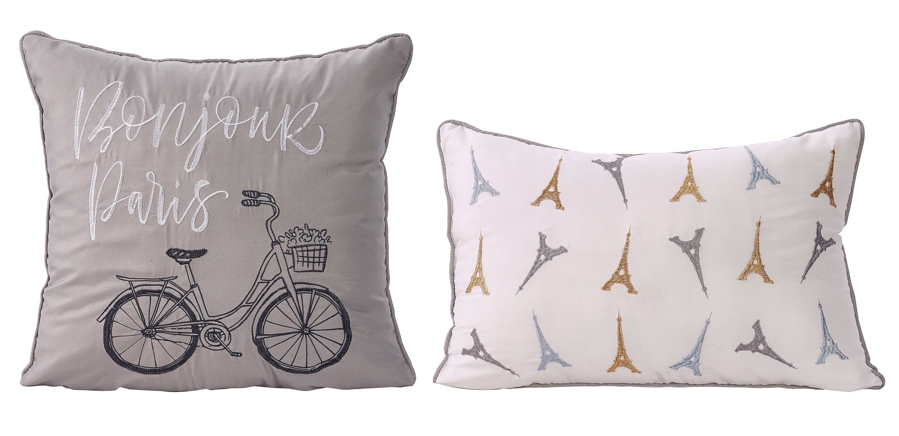 Go-U Harper Lane Universal Home Fashions Quilt, Twin, Ivory Bonjour Paris Twin Ivory Bonjour Paris