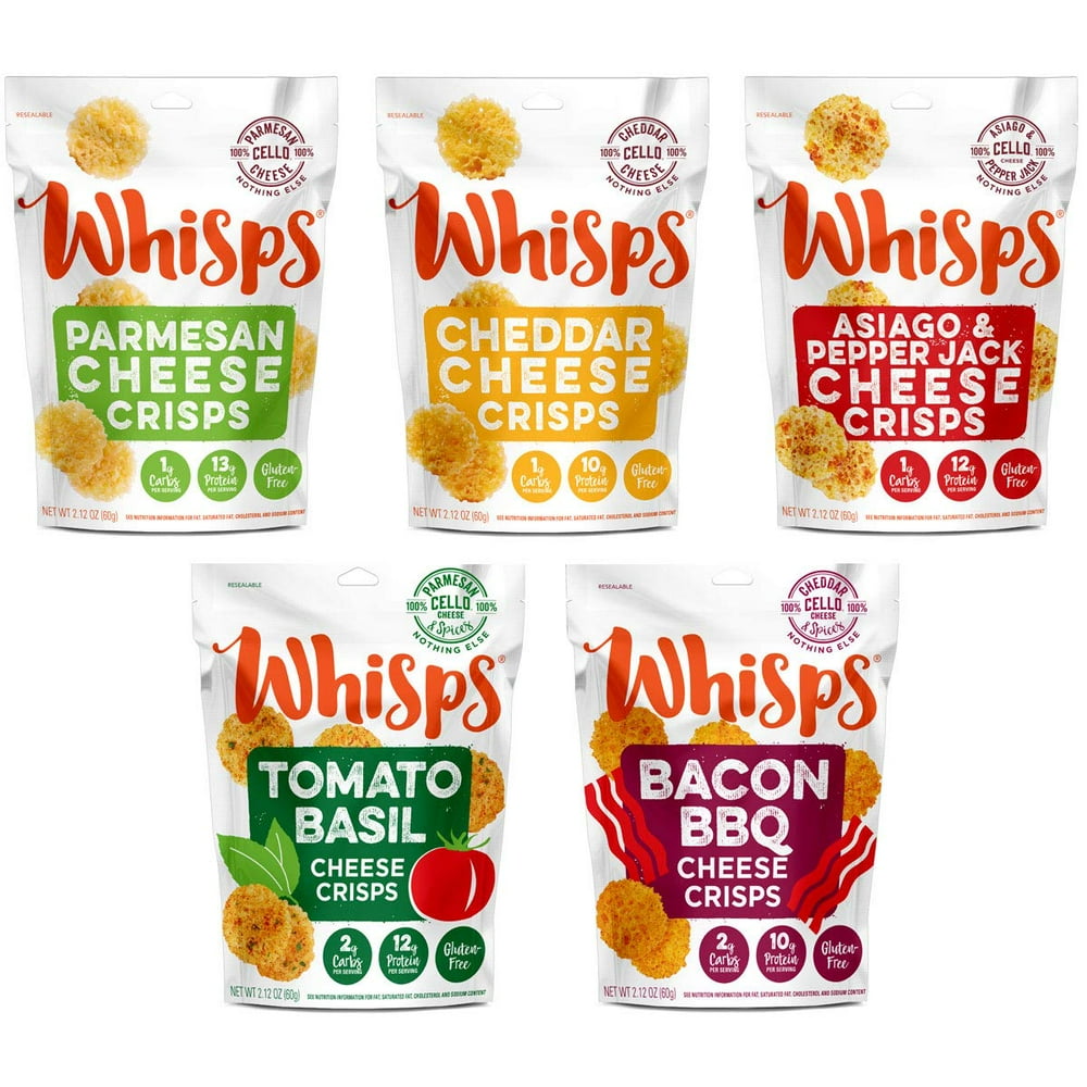 Whisps Cheese Crisps Variety Pack Keto Snack, No Gluten, No Sugar