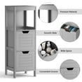 thumbnail image 5 of Giantex Bathroom Floor Cabinet, Multifunctional Free-Standing Storage Cabinet w/2 Removable Drawers, Side Storage Organizer w/Anti-toppling Device, Ideal for Entryway/Bathroom/Bedroom (Grey), 5 of 8