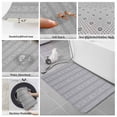thumbnail image 6 of Gray Striped Bath Mat 3 Piece Bathroom Rug Set, Modern Abstract Art Geometric Stripes Non Slip Bath Rug Contour Mat and Toilet Lid Cover, Absorbent Shower Mats Soft Bath Rugs and Mats Sets, 6 of 8