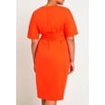 thumbnail image 2 of ELOQUII Women's Plus Size Cross Front Flutter Sleeve Dress, 2 of 3