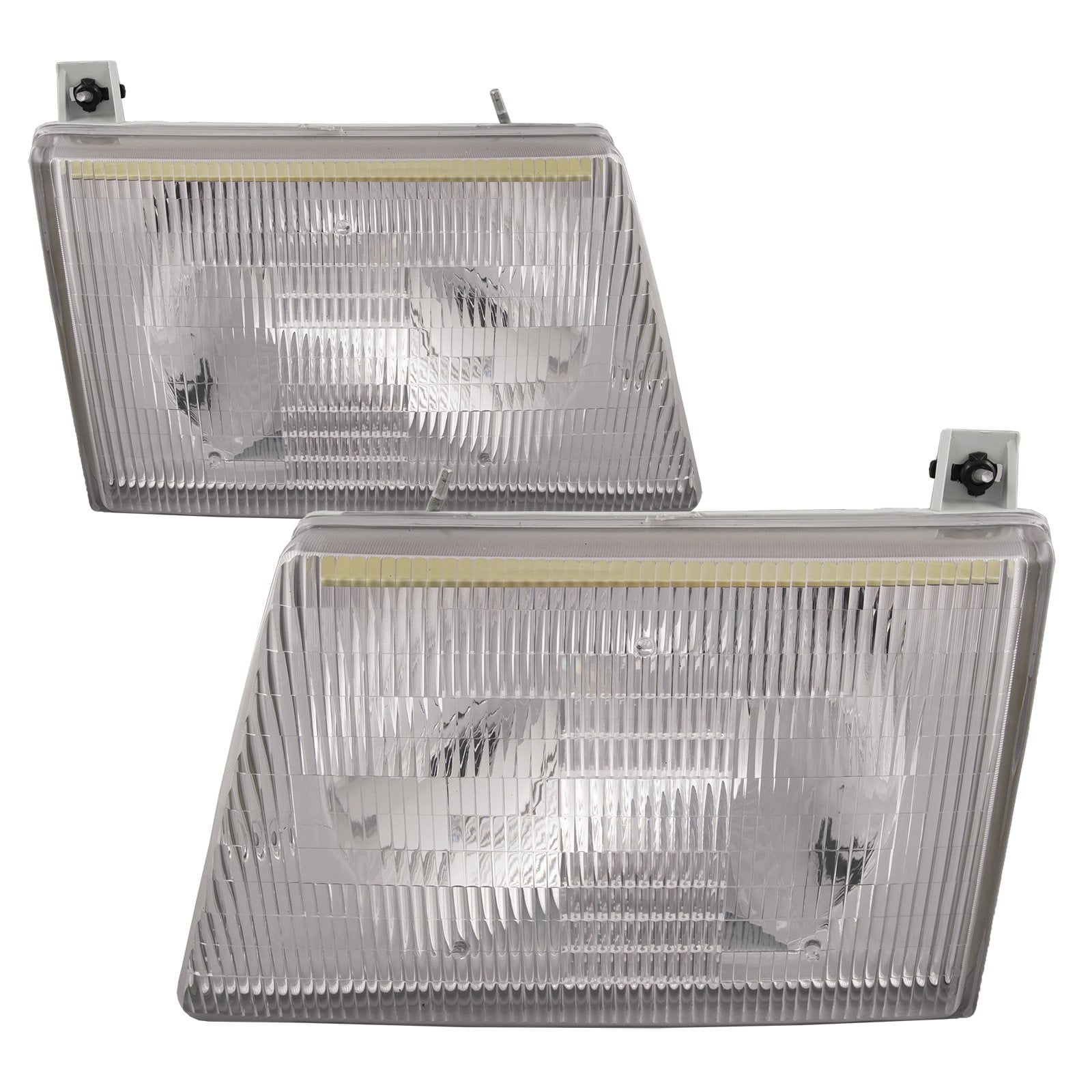 19972007 Ford Econoline New Headlights Set Left Right Pair Halogen