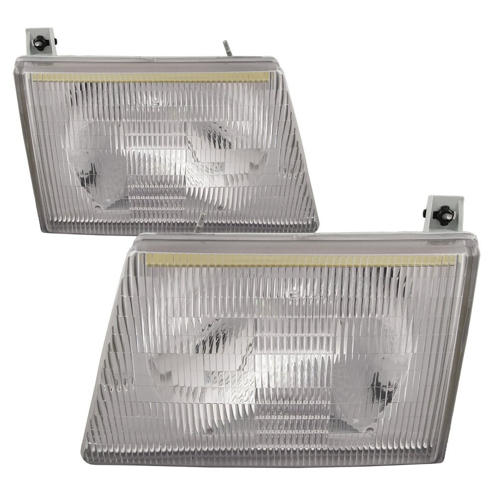 19972007 Ford Econoline New Headlights Set Left Right Pair Halogen