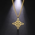 thumbnail image 2 of EUEAVAN Witch Knot Gold Necklace Witchcraft Stainless Steel Necklaces Amulet Jewelry Gift for Women, 2 of 6