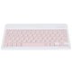 thumbnail image 2 of Teclado inalámbrico de 10 pulgadas, diseño ultrafino y antideslizante, tipo silencioso, teclado portátil rápido para Android IOS/Windows (rosa), 2 of 10