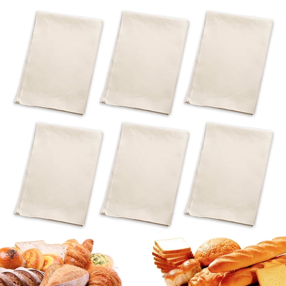 Eastrpupira 6 Pack Proofing Cloth for Bread Dough, Linen Cloth for Bread Baking 14x18 Inches, Sourdough Bread Pastry Cloth