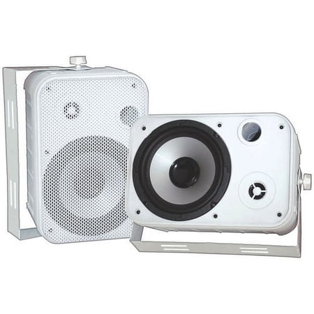 Pyle PDWR50W Speakers 6.5" White Outdoor Pro; Pair