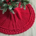 thumbnail image 1 of Falda para árbol de Navidad LimBridge, tejida, 90 cm, color burdeos, 1 of 5
