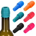 thumbnail image 1 of Tapones para vino de silicona Brusoon, paquete de 6, multicolor, reutilizables, 1 of 7