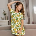 thumbnail image 3 of Disketp Pineapple for Womens Short Sleeve Sleepshirt Scoopneck Cute Nightdress Comfy Nightgown, 3 of 6