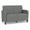 Gray, variant on Siena 2-Seat Lounge Reception Tandem Seating / Black Steel Legs / Light Gray