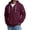 Wine, variant on Chiccall Mens Fleece Hoodie Cargo Long Sleeve Full Zip Drawstring Hooded Sweatshirts Casual Loose Fit Athletic Jacket with Multi Pockets