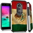 thumbnail image 1 of DALUX Hybrid Slim Phone Case Compatible with Moto G7 Power / Moto G7 Supra / Moto G7 Optimo Maxx - Vintage Mexico Flag, 1 of 1