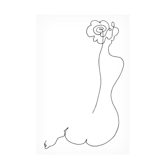 Canvas Wall Art - Pictufy Studio Ii 'Rose Back' Wall Art for Living Room, Bedroom, or Office Décor by Trademark Fine Art - 12 x 19 Inches