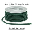 thumbnail image 2 of Unique Bargains Nylon Thread Twine Beading Cord 4mm Extra-Strong Braided Nylon Crafting String 3.2M/10.5 Feet, Dark Green, 2 of 7