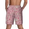 thumbnail image 4 of Uemuo Cute Love Pattern Mens Swim Trunks Quick Dry Board Shorts with Mesh Lining, Stretch Beach Shorts Quick Dry No-Chafing Board Shorts-, 4 of 9