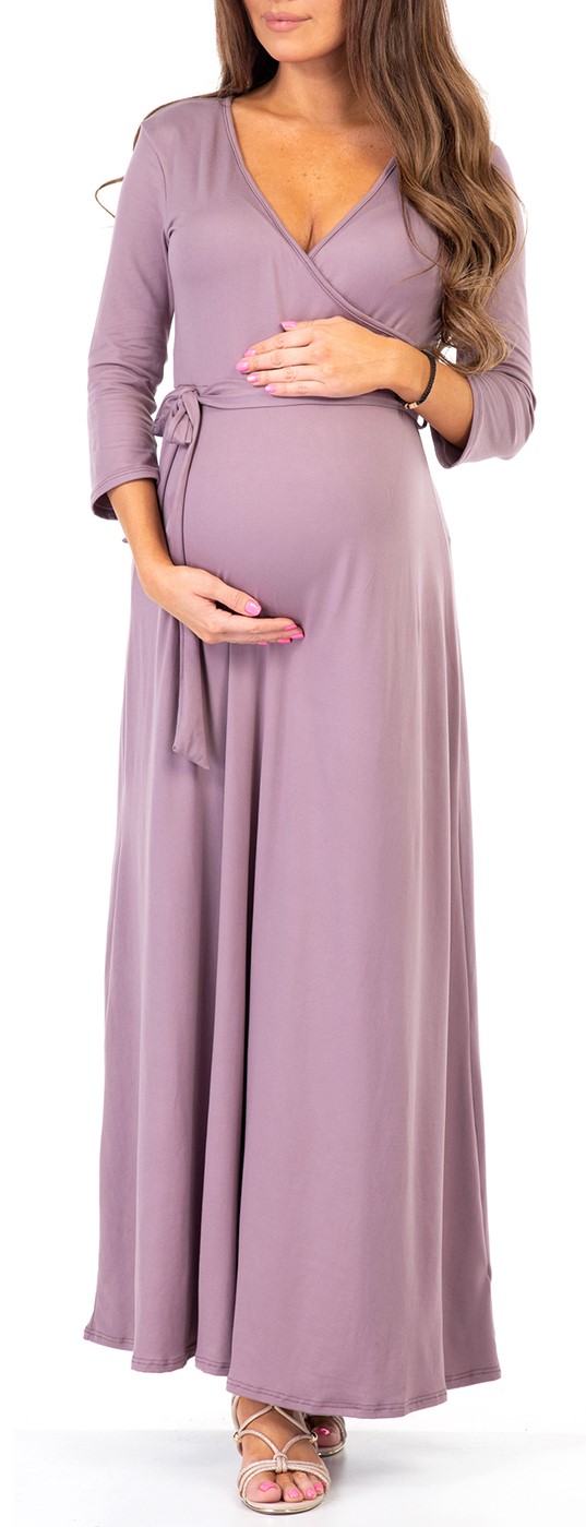 faux wrap maternity dress