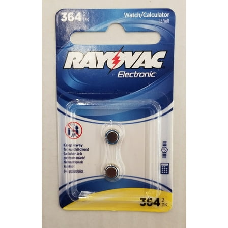 Rayovac Mercury Free 364 Silver Oxide Battery for Digital or Analog Watches, Non-Rechargable.