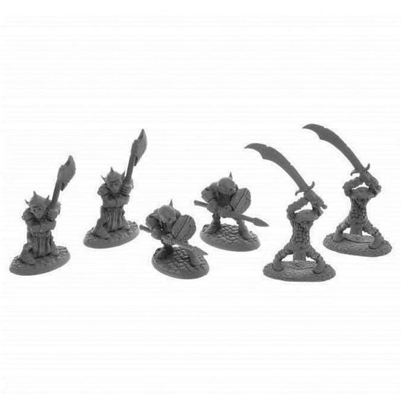 Reaper Miniatures REM07044 Dungeon Dwellers Goblin Warriors Miniatures - 6 Piece