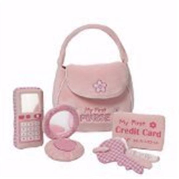 Baby GUND, Coffret pour bébé Mon premier sac à main en peluche, 5 pièces, 20,3 cm