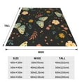 thumbnail image 6 of LNWH Moths Leaves Seamless Floral Pattern Throw Blanket, Flannel Sofa Blankets for All Seasons, 50"x40", 6 of 8