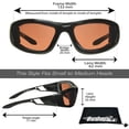 thumbnail image 2 of Bikershades Motorcycle Sunglass Goggles for Men and Women. Safety Impact Resistant Polycarbonate HD Lens Removable Foam, 2 of 6