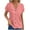 Pink-03, variant on Mittory Tunic Tops for Women Short Sleeve Pleated Lapel Cardigan Solid Color Button Down Casual Comfy Shirts