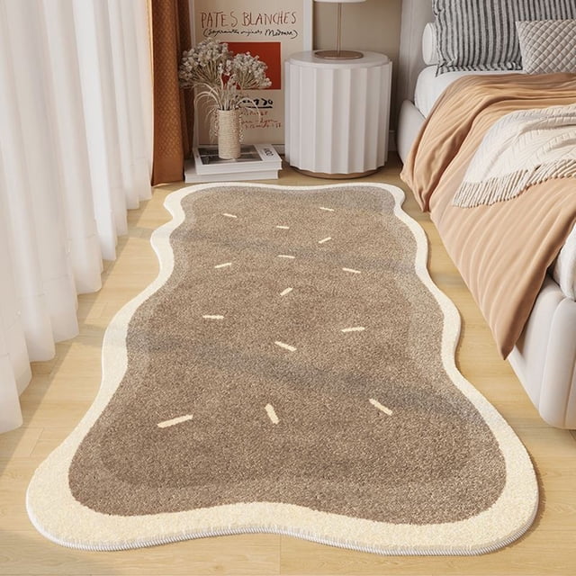 Long Geometric Area Runner Rug - Low-Pile Washable Carpet for Hallway & Bedside