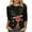 1Black, variant on 2024 Christmas Shirts for Women Casual Red Wine Glass Graphic Tees Trendy 3/4 Sleeve Tops Xmas Crewneck Tunic Blouse