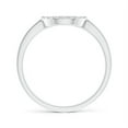 thumbnail image 2 of ANGARA Natural Tapered-Shank Diamond Peace Sign Ring in 14K White Gold for Women (Size-1.25mm| Color-H| Clarity-SI2) | April Birthstone, Anniversary, Jewelry Gift for Women | Natural Diamond Ring, 2 of 7