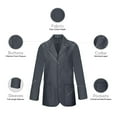 thumbnail image 4 of Panda Uniform by HeedFit Men's 31" Lab Coat Custom Fit, XS, Charcoal, 4 of 6