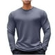 thumbnail image 2 of pstuiky manga larga de hombre, Suéter de manga larga con cuello redondo y base para hombre, estilo otoñal, color liso top de hombre l, 2 of 3