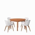 thumbnail image 4 of Shaftsbury 5 Pieces Solid Wood 100% FSC Certified Round Outdoor Dining Set, 4 of 6