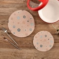 thumbnail image 2 of Coolnut Cute Paws Floral Print Round Cotton Trivets Pot Holders, Hot Pads Pure Cotton Stylish Coasters for Boho, Farmhouse, Kitchen - 2pcs Home Decor, 2 of 7