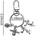thumbnail image 2 of Soccer Basketball Keychain for Women Men Sport Bag Charm for Purse Pendant for Boy Girl Birthday Christmas Gift, 2 of 16