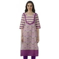thumbnail image 1 of Moomaya Designer Straight Kurti For Women Printed Indian Tunic Top Long Kurta, 1 of 6
